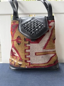 Borsa a mano The Loom Alaska in pelle e tessuto a mano usata in ottime condizioni - Foto 1 di 22