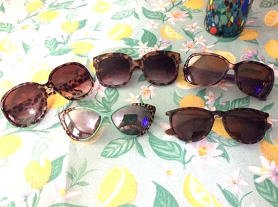 Gafas de sol para mujer 5 Pr monturas grandes caparazón de tortuga guepardo ovaladas redondas años 70 DIVERTIDAS Foto 1 de 4