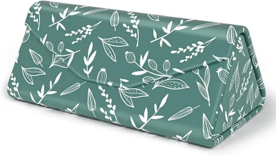 Sunglasses Case, Foldable Glasses Case, Magnetic PU Leather Hard Shell Folding E Foto 1 de 4