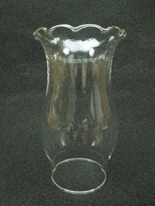 Glass Lamp Candle Chimney w/Rippled Top Lip 5" Tall & 2-3\16" OD Base Opening - Picture 1 of 5