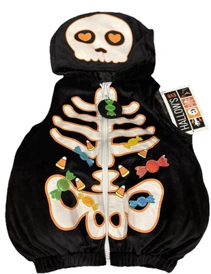 Disfraz Bebé 12 Meses, Esqueleto, Cálido, Suave, Cremallera Frontal.  Foto 1 de 4