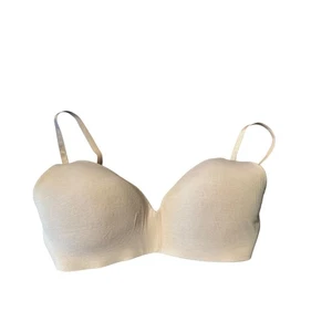 Sujetador inalámbrico Thirdlove 24/7 algodón Pima beige cómodo soporte diario 34C - Imagen 1 de 6