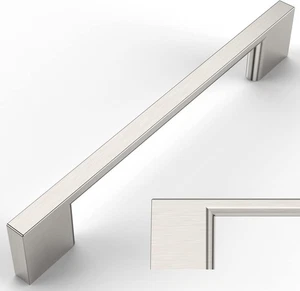 Amerdeco 10 Pack Brushed Satin Nickel Cabinet Pulls - 5 Inch(128MM) Hole Centers - Picture 1 of 6