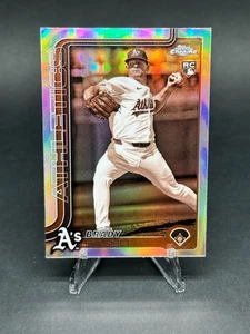2025 Topps Chrome Brady Basso Rookie Sepia Refractor #205 Athletics RC Free Ship - Picture 1 of 2
