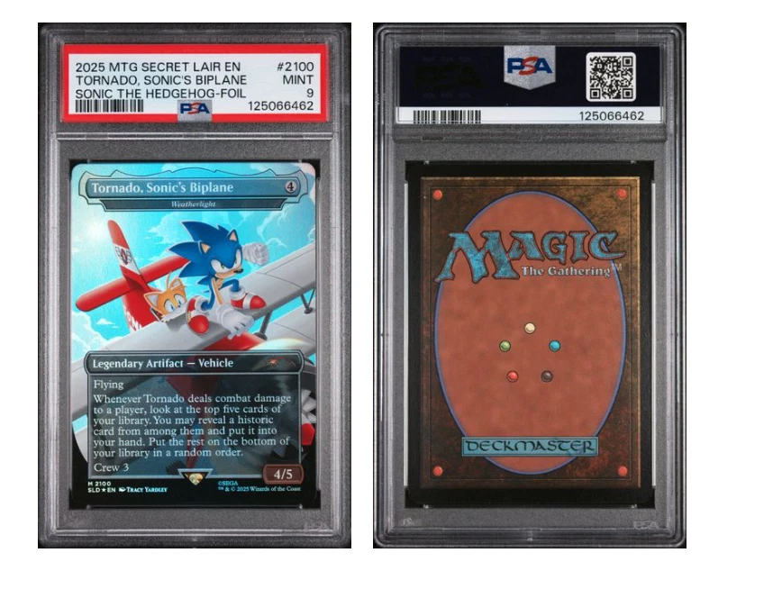 Tornado Sonic's Biplane Weatherlight (Rainbow Foil) Secret Lair Drop Foil PSA 9 - Image 1 of 1