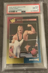 1995 WWF Magazine Card #22 | Owen Hart | PSA 8 | Pop 4 | WWE | King of Harts - Picture 1 of 2