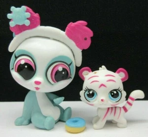 LITTLEST PET SHOP #3763 3764 SALLY ZHEN PANDA & POUNCER LITTLE MINI BABY TIGER - Picture 1 of 8