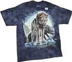 NEUF THE MOUNTAIN Snarling Wolves T-shirt homme XL Patrick Ollila Howling Moon neuf avec étiquettes