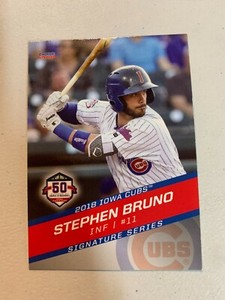 Stephen Bruno 2018  Iowa Cubs Team Card