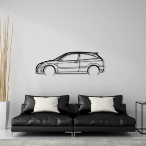 Ford Focus Mk1 Rs St Silhouette Steel Wall Decor Art St 170 Zetec Duratec 2.0 - Picture 1 of 10