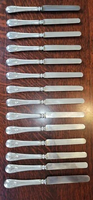 Puiforcat French 950 Sterling Silver 14 Luncheon Knives Rare Solid Silver c.1840 - Image 1 of 4