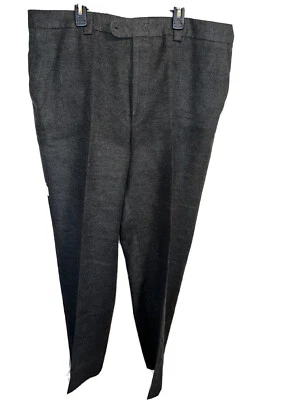 Linea Naturale Dark Gray Pleated Slash Pockets Size 38W X 31L Men's Pants - Image 1 of 4