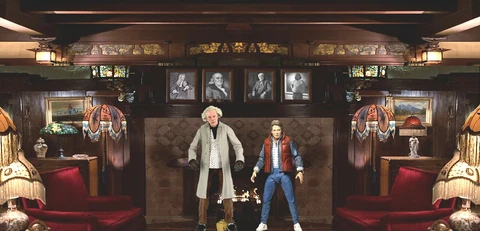 NECA 7" Back to the Future Ultimate Doc Brown Mansion Figure Diorama Backdrop Cover