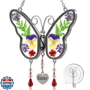 KUNDGLA Schwester Schmetterling Sonnenfänger Buntglas Fensterbehang Sonnenfänger - Bild 1 von 5