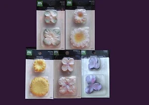 Paper Flower Blossoms White Yellow Green Daisy Blue Pansy or Hydrangea NEW - Picture 1 of 11