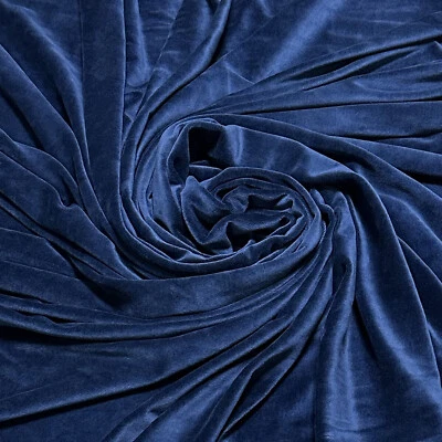 Soft Cotton Modal Velour Stretch Velvet Fabric Pants Blazer Hoddie Bedding 60"W - Image 1 of 4