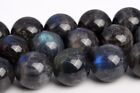 11 mm perles en vrac rondes authentiques gris foncé naturel de catégorie A 15,5"