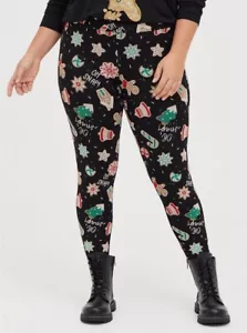 NWT Torrid 2 Christmas Cookies Leggings; Plus Size 2X 18 20, Holiday Gingerbread - Picture 1 of 6