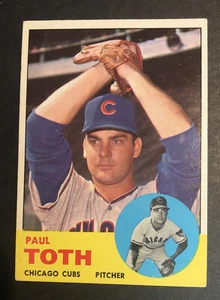 1963 Topps MLB Baseball Card #489 Paul Toth Chicago Cubs - Picture 1 of 6