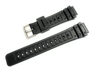 Correa de reloj Hadley Roma impermeable de goma negra de 18 mm MS3130 se adapta a G Shock - Imagen 1 de 3