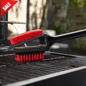 Expert Grill Grill Brush, Soft Grip 3-in-1 Barbecue Cleaning Brush - Picture 1 of 12