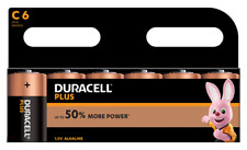 6x DURACELL C Plus Power Alkaline Batteries DURALOCK LR14 MN1400 Longest Expiry