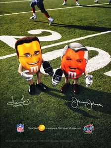 M&M CHOCOLATE AD #21 MAGAZINE promo AD 2008 HOWIE LONG & JIMMY JOHNSON - Picture 1 of 1