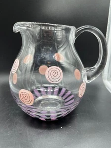 ¿Jarra de agua de vidrio pintada a mano Mackenzie Child? - Imagen 1 de 15