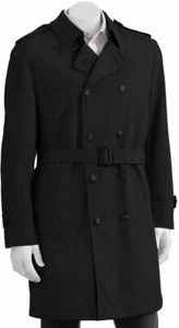 Chaps Kaplan Men's Trench Coat Black Size: 42 Regular  - Picture 1 of 11