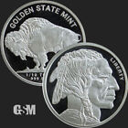 1/10 Oz. Silver Round Golden State Mint Buffalo .999 Fine CLASSIC DESIGN!!