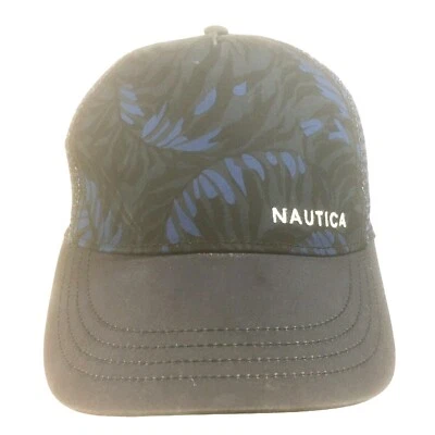 Sombrero de camionero Nautica espalda a presión para hombre malla azul marino camuflaje 100 % algodón deletreado Foto 1 de 4
