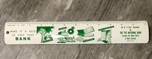 12 Zoll Metall Lineal Spielzeug Nationalbank Sioux City Iowa Kredite Überprüfung Tresore - Bild 1 von 2