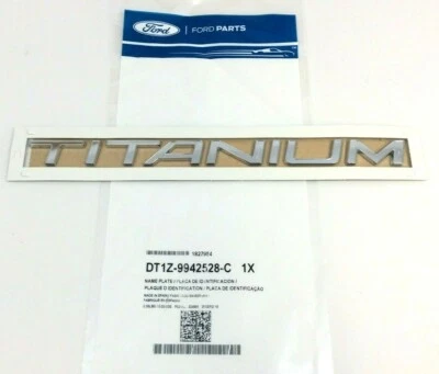 OEM new 2014-2023 Ford Transit Connect TITANIUM Rear Back Door chrome Emblem - Image 1 of 4