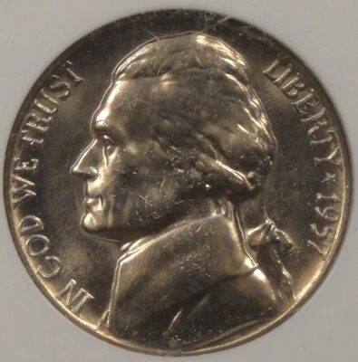 1957-D Jefferson Nickel NGC Certified MS66 - Image 1 of 4