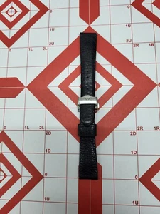 Bulova Accutron 20mm Leather Watch Band with adjustable stainless steel clasp - Picture 1 of 7