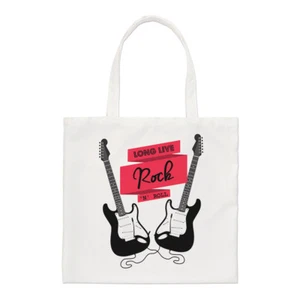 Borsa tote bag regolare chitarra elettrica rock n roll lunga vita divertente tracolla musica - Foto 1 di 1