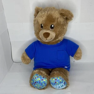 Build A Bear Happy Birthday Brown Teddy Bear Plush Stuffed Animal - Picture 1 of 3