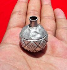 Vintage Silver Prince Small Wine Drinking Pot Hand Carved Tribal Collectable