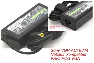 SONY 16V 4A 64W NETZTEIL 6.5-4.4mm LADEGERÄTE FÜR Sony VAIO Serien VGN PCG MMA - Picture 1 of 3