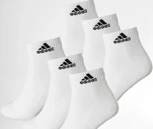 Adidas Calcetines Tobillo Paquete de 5 Algodón Deportes Informales Calcetines Unisex Blanco - Imagen 1 de 6