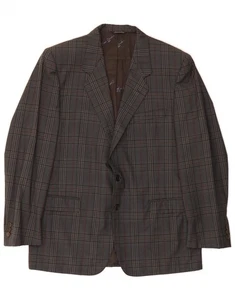 PIERRE CARDIN Mens 2 Button Blazer Jacket IT 52 XL Grey Check Wool LO02 - Picture 1 of 3