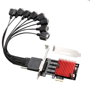 PCIE zu 8-Port RS232 Erweiterung Karte PCI-E 8-Port DB9 Serielle Karte 8-Ch7003 - Afbeelding 1 van 6