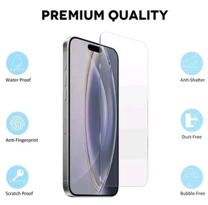 10 pcs Tempered Glass Screen Protector for Iphone 16 pro Max - Picture 1 of 5