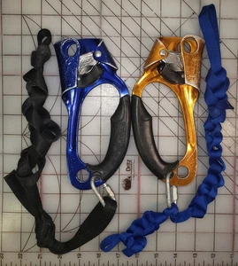 PETZL ASCENCION HAND ASCENDER PAIR w/ QL's, FOOT LOOP - Picture 1 of 9