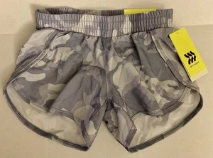 All In Motion Girls Athletic Run Shorts Sz XS 4/5 Elastic Waist Lined - Picture 1 of 6