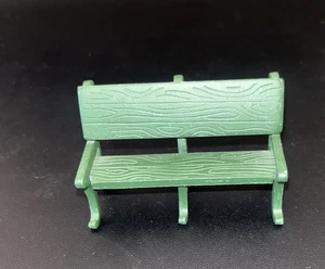 Banco Parque Dept 56 Village Metal Verde 2.5" Exhibición Casa de Muñecas Diorama Navidad - Imagen 1 de 7