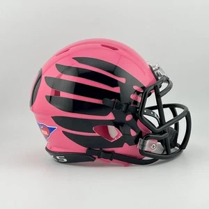 Oregon Ducks CUSTOM Pink - Black Wings Mini Football Helmet - Picture 1 of 3