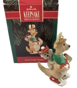 Hallmark Down-Under Holiday Kangaroo Christmas Ornament w/Box 1992 - Picture 1 of 5