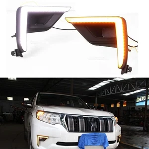 Front Bumper LED Lamp DRL Daytime Running Light For Land Cruiser Prado 2018-2021 - Picture 1 of 11