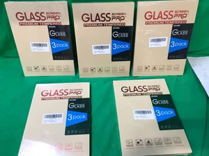(5X) iPad Glass  Screen Protector GLASS Pro Premium Tempered - Sparin 3-pack - Picture 1 of 3